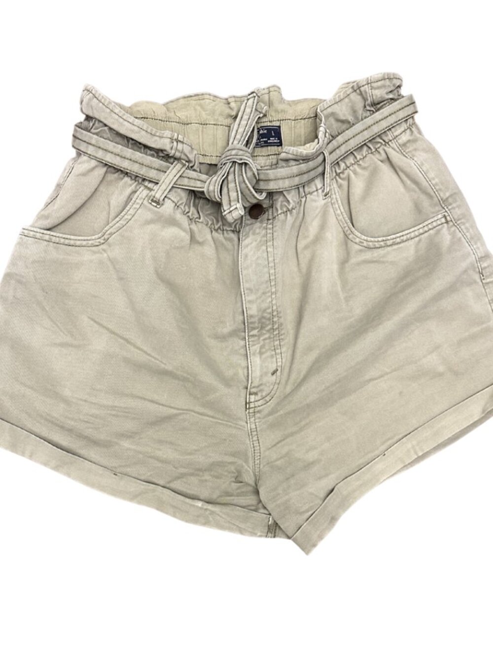 Green High-Waisted Shorts by Abercrombie & Fitch (Size Large)